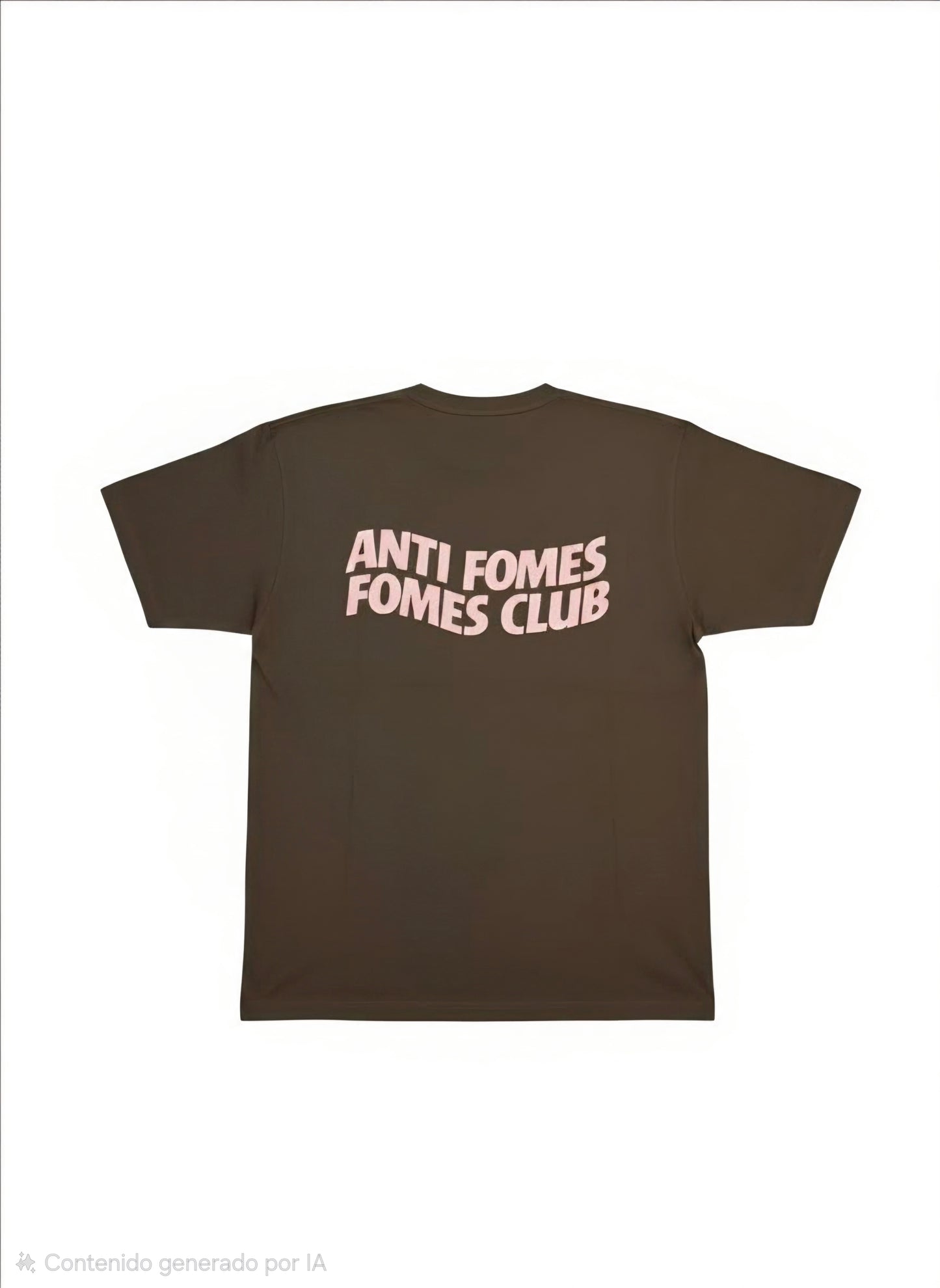 Polera Anti Fome Café + Rosado