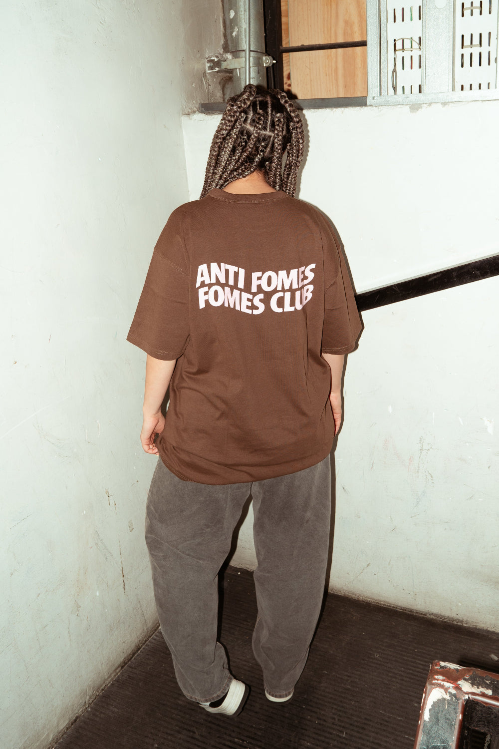 Polera Anti Fome Café + Rosado