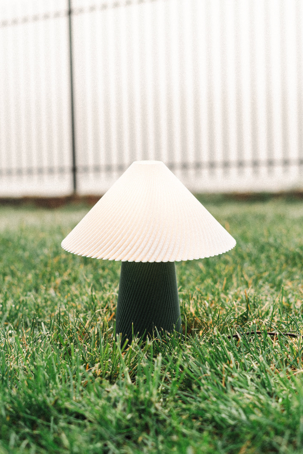 Lámpara Hongo Verde/Blanco