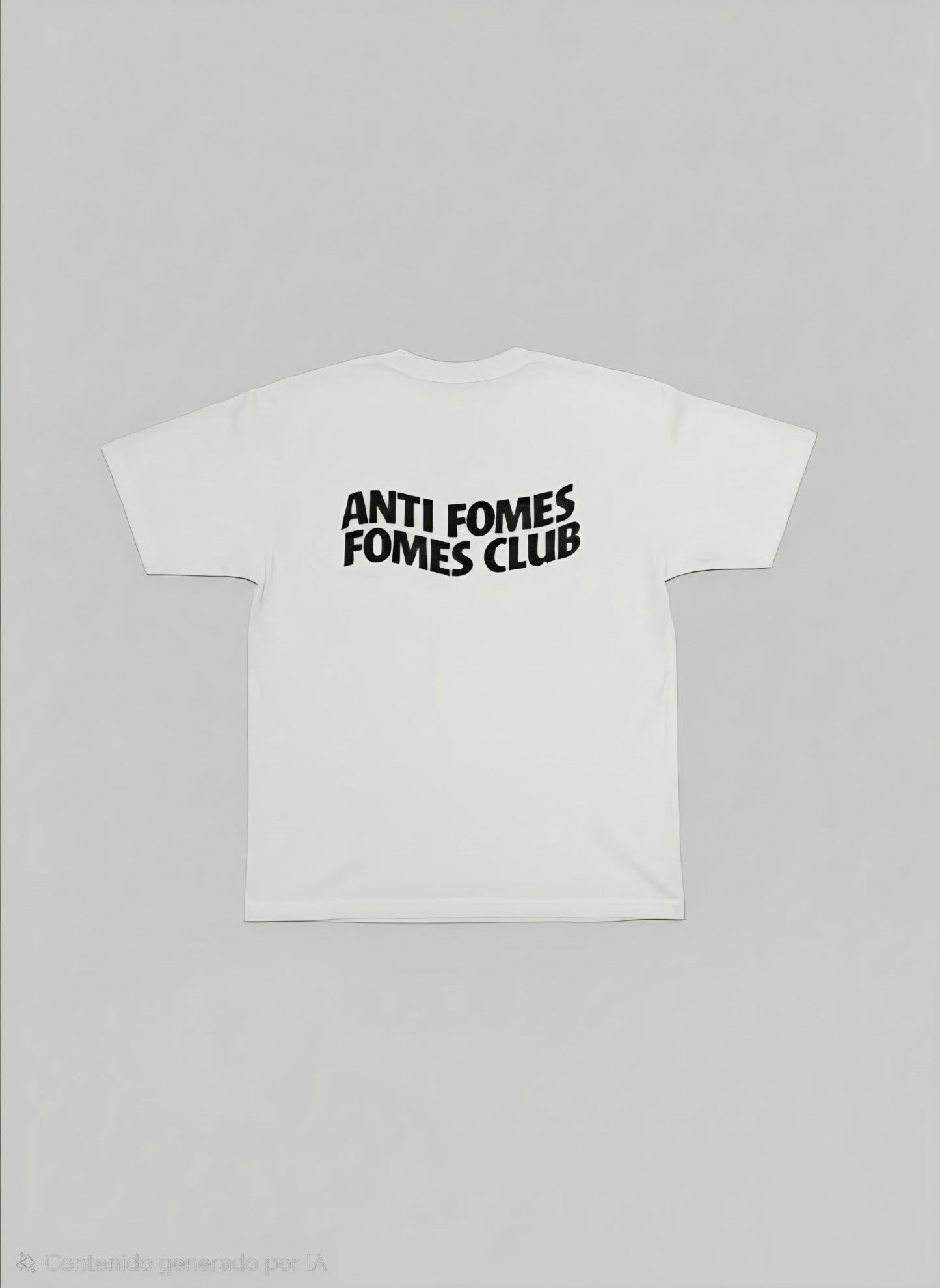 Polera Anti Fome Blanco + Negro