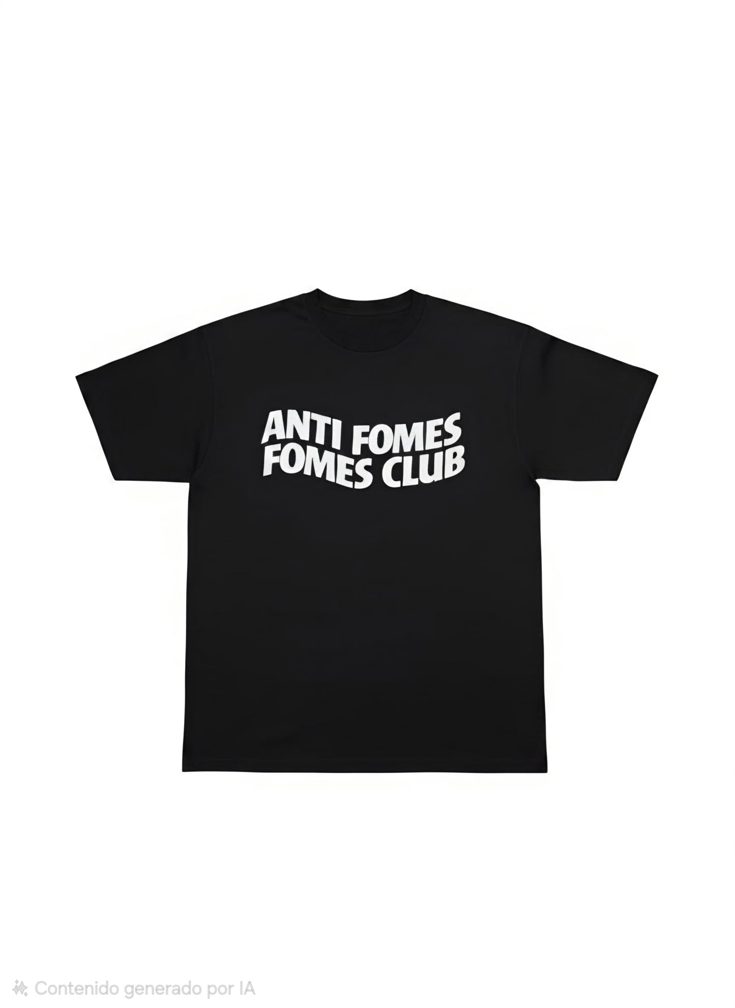Polera Anti Fome Negro + Blanco